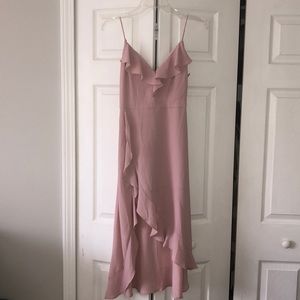 High-low romper/dress in blush pink